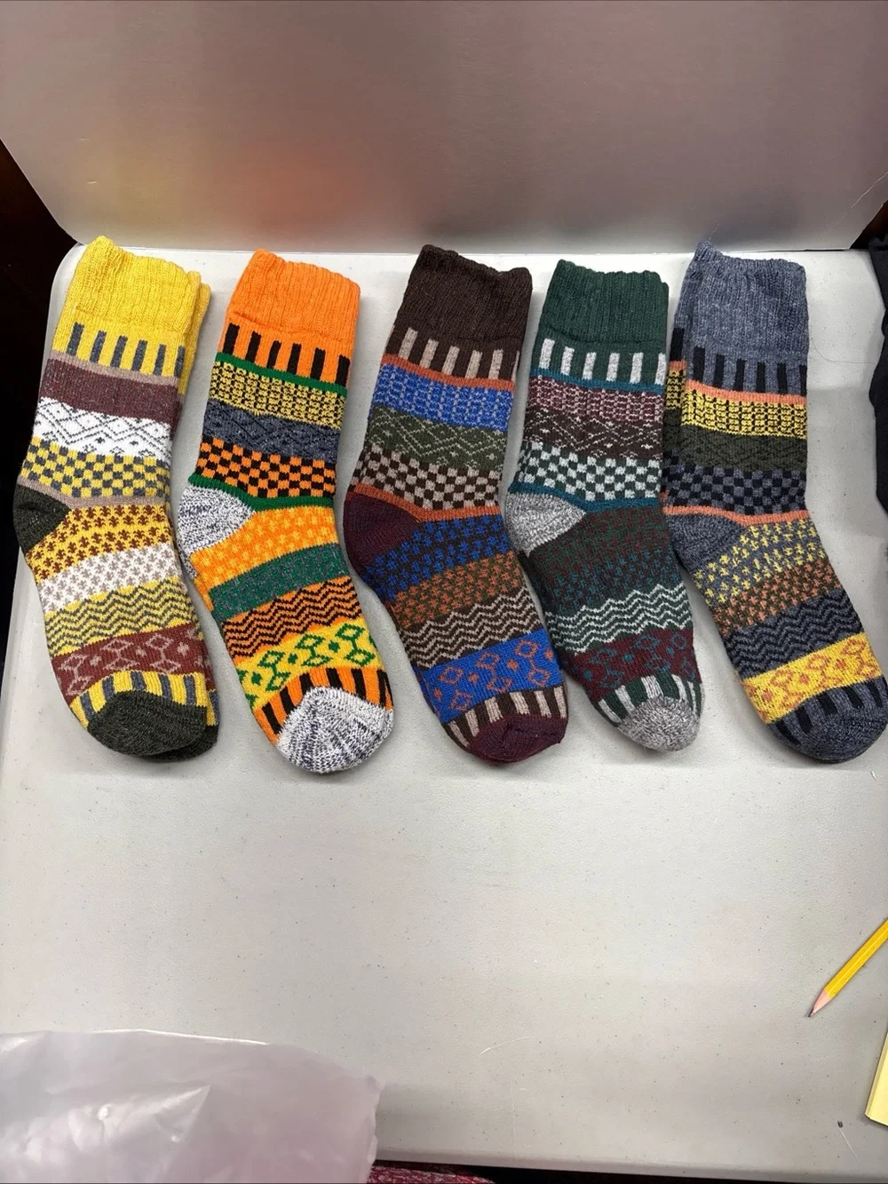 SVEA Merino Wool Hiking Nordic Socks for Men Women 5 Pairs Thermal Medium